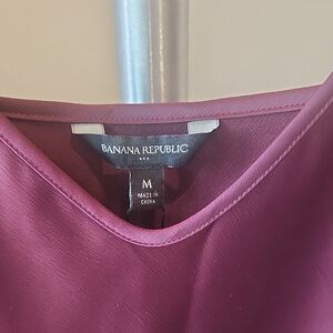 Banana Republic Burgandy Satin Maxi Slip Dress Size M